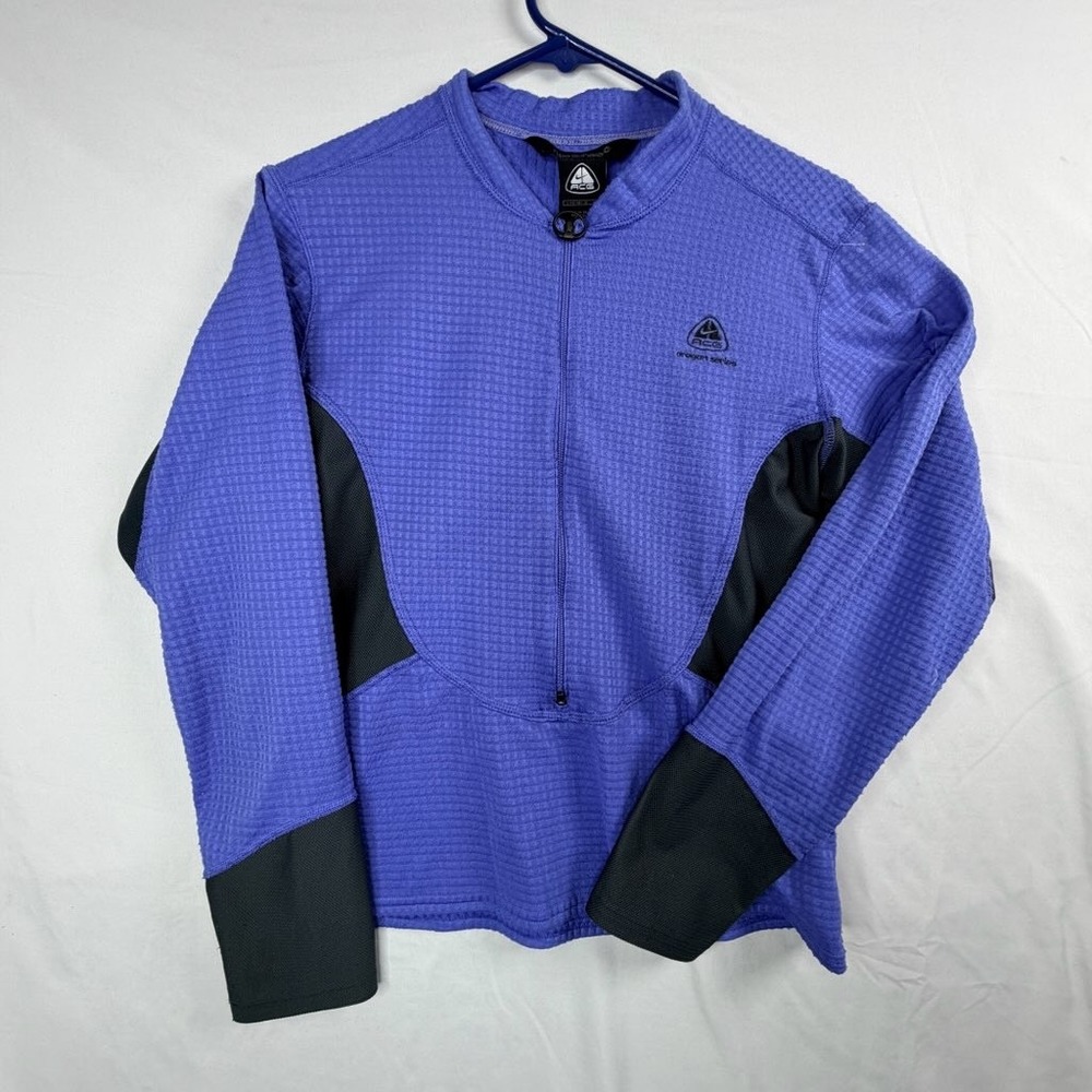 Nike ACG Oregon Series Nike Sphere Quarter Zip Pullover Purple Blue Womens L